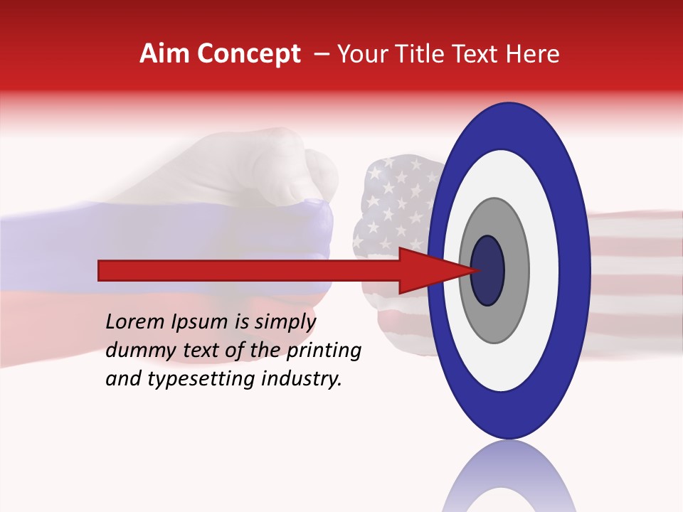 Russia Vs Usa Flag World PowerPoint Template