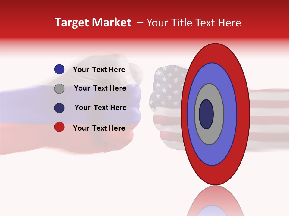 Russia Vs Usa Flag World PowerPoint Template