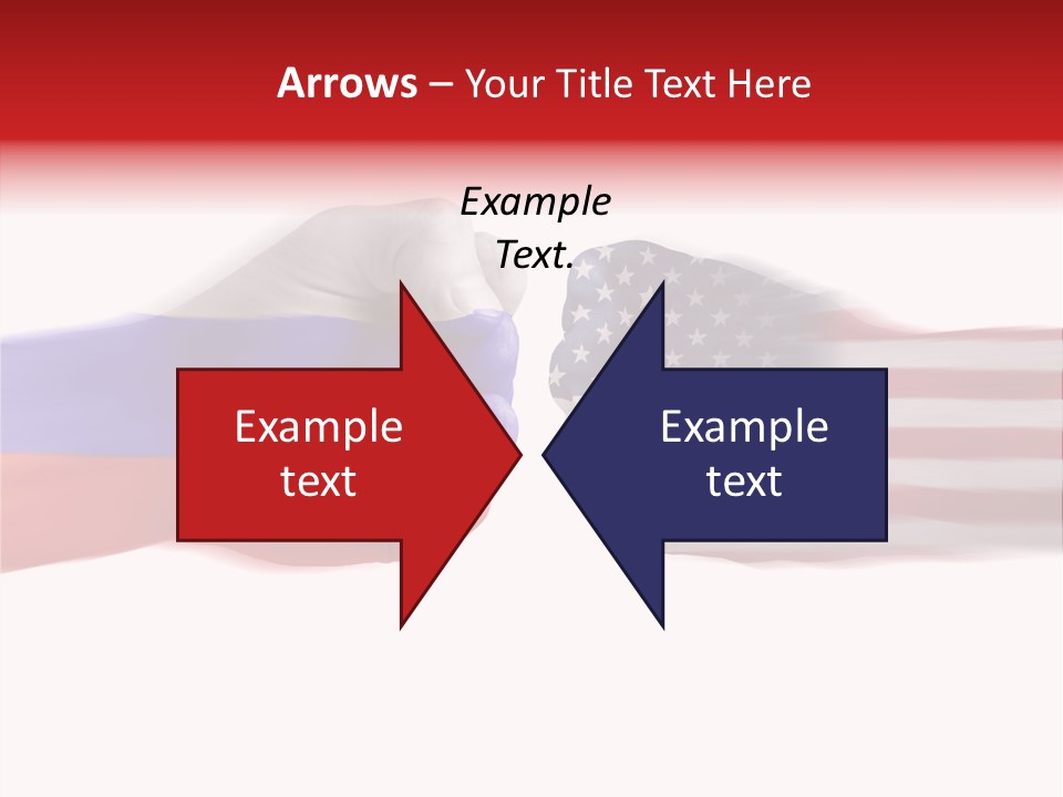 Russia Vs Usa Flag World PowerPoint Template