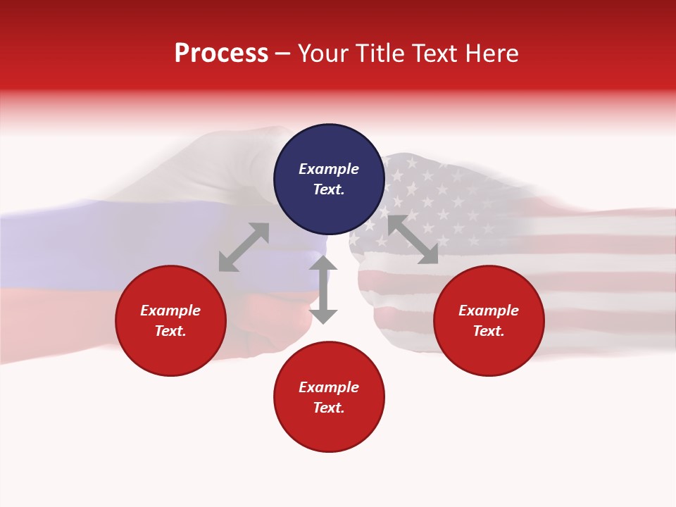 Russia Vs Usa Flag World PowerPoint Template