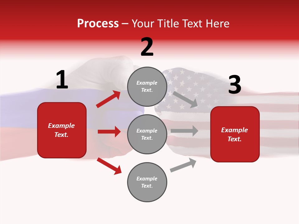 Russia Vs Usa Flag World PowerPoint Template