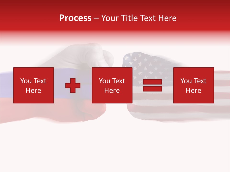 Russia Vs Usa Flag World PowerPoint Template