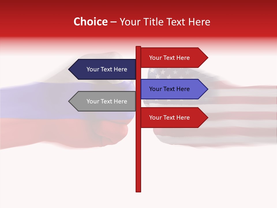 Russia Vs Usa Flag World PowerPoint Template