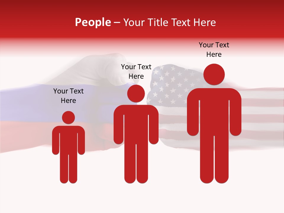 Russia Vs Usa Flag World PowerPoint Template