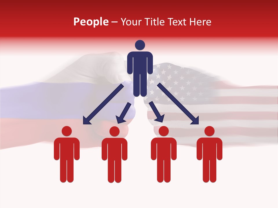 Russia Vs Usa Flag World PowerPoint Template