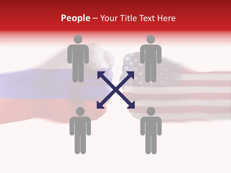 Russia Vs Usa Flag World PowerPoint Template