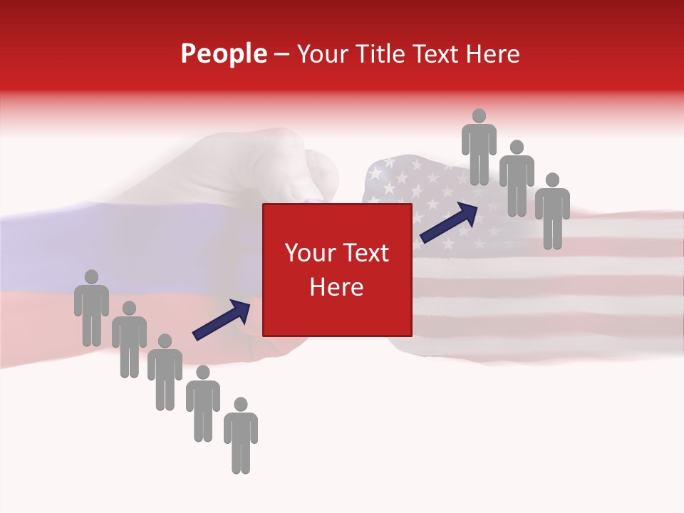 Russia Vs Usa Flag World PowerPoint Template