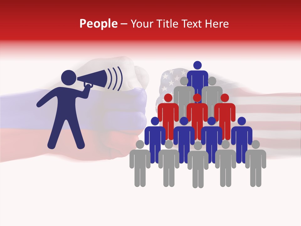 Russia Vs Usa Flag World PowerPoint Template