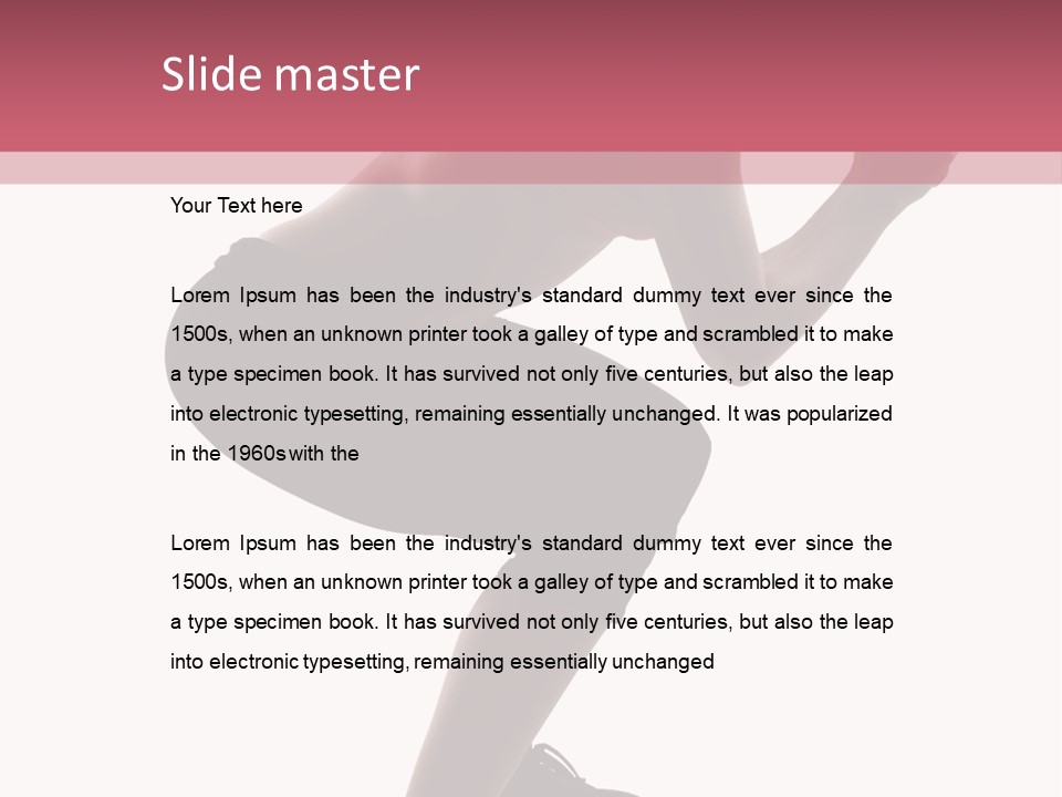 Caucasian Sporty Beauty PowerPoint Template