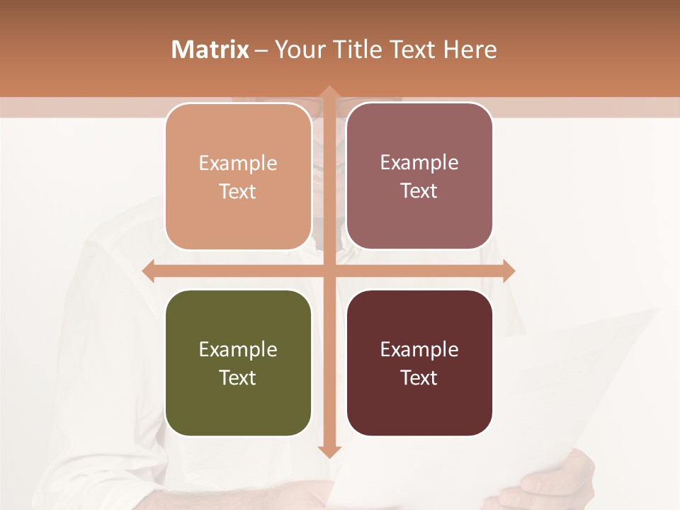 A Man Holding A Piece Of Paper In His Hands PowerPoint Template