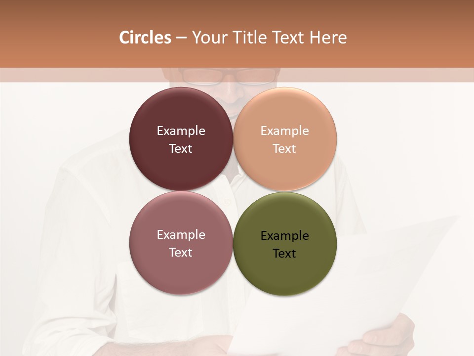 A Man Holding A Piece Of Paper In His Hands PowerPoint Template