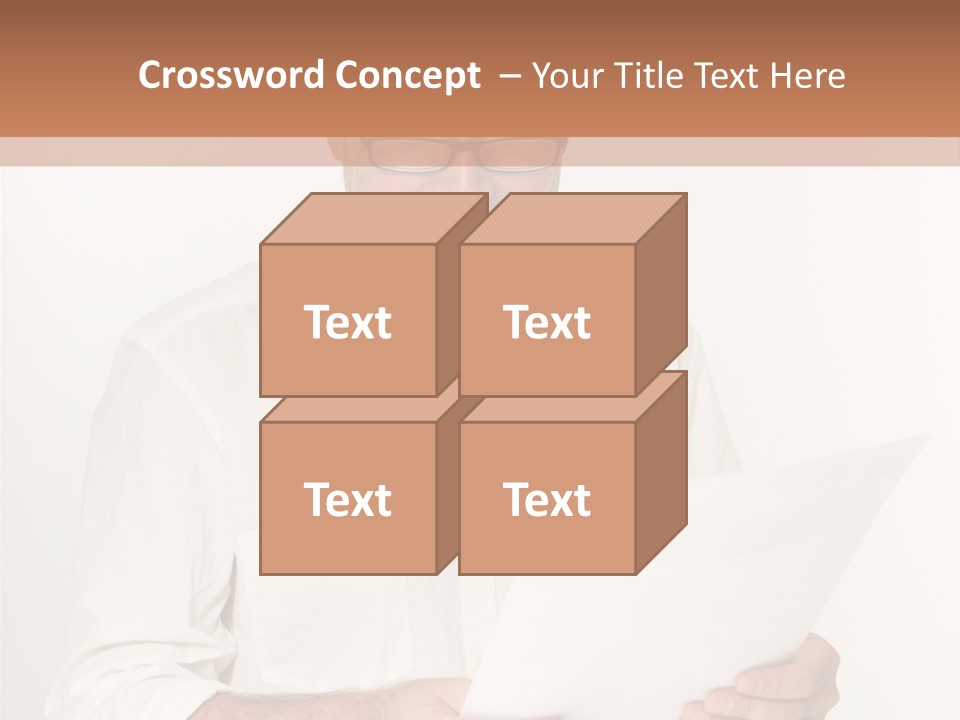 A Man Holding A Piece Of Paper In His Hands PowerPoint Template