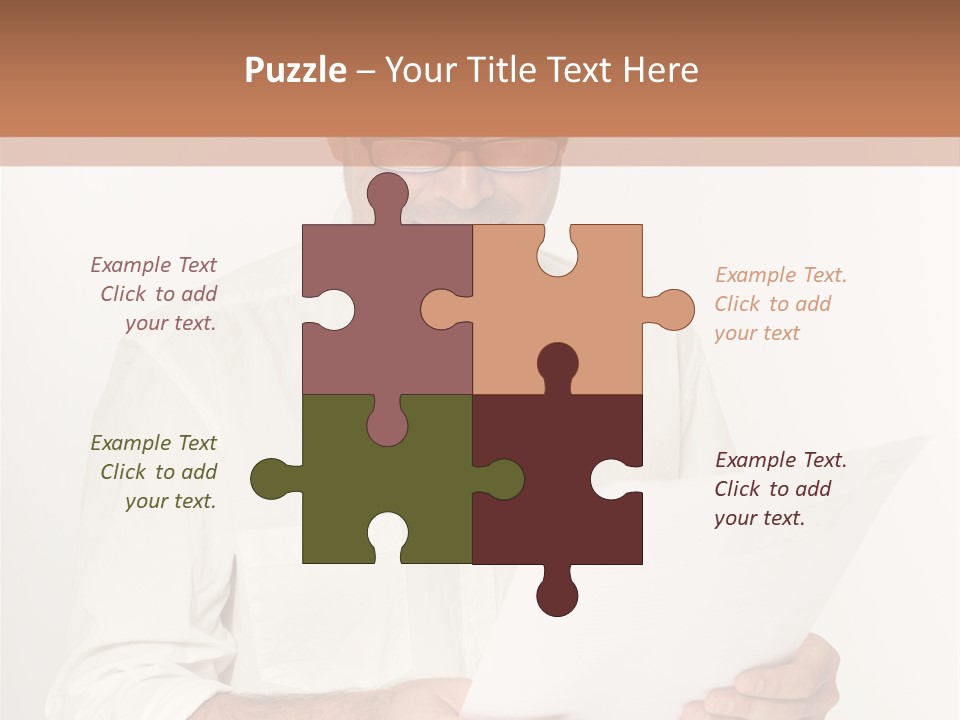 A Man Holding A Piece Of Paper In His Hands PowerPoint Template