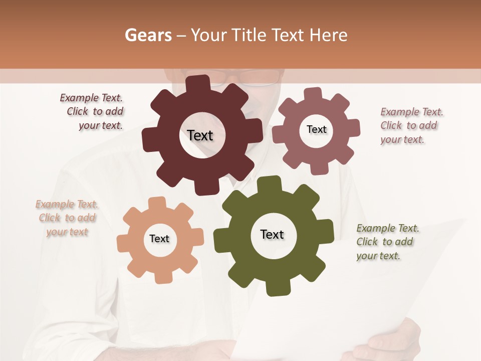 A Man Holding A Piece Of Paper In His Hands PowerPoint Template