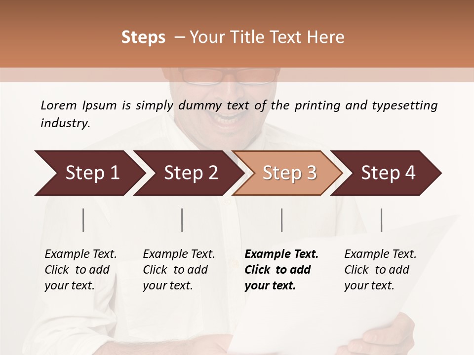 A Man Holding A Piece Of Paper In His Hands PowerPoint Template