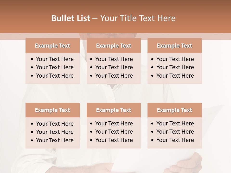 A Man Holding A Piece Of Paper In His Hands PowerPoint Template