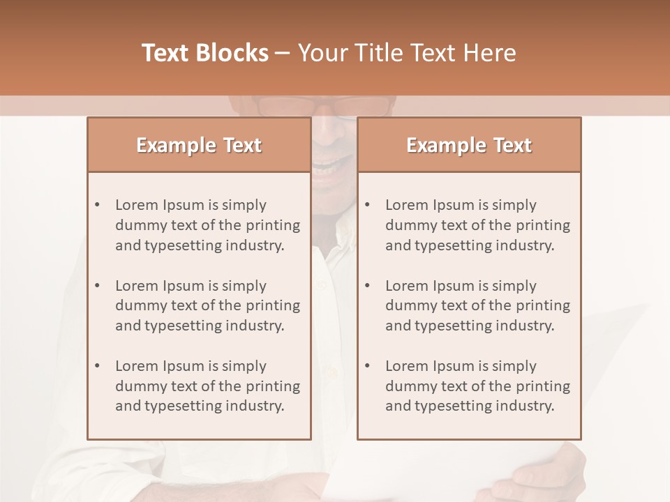 A Man Holding A Piece Of Paper In His Hands PowerPoint Template