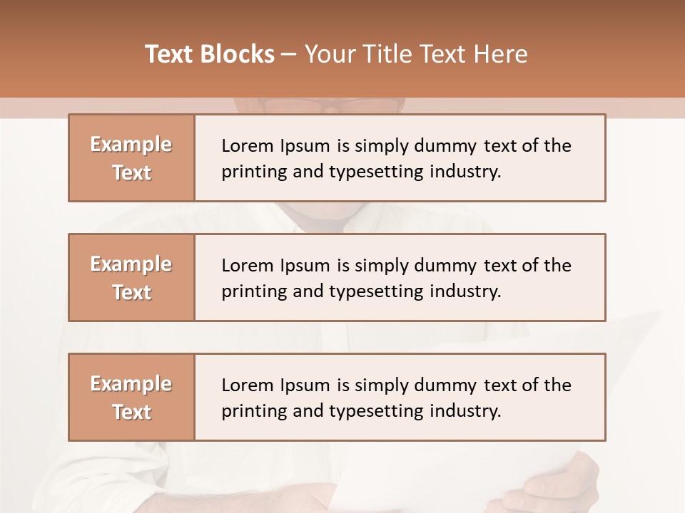 A Man Holding A Piece Of Paper In His Hands PowerPoint Template