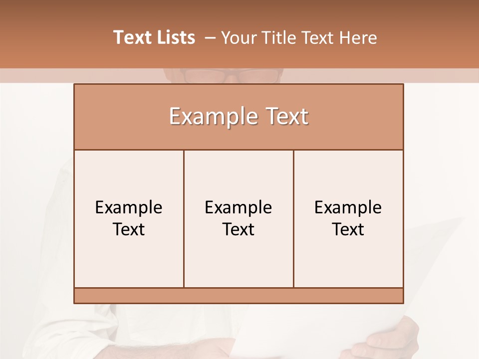 A Man Holding A Piece Of Paper In His Hands PowerPoint Template