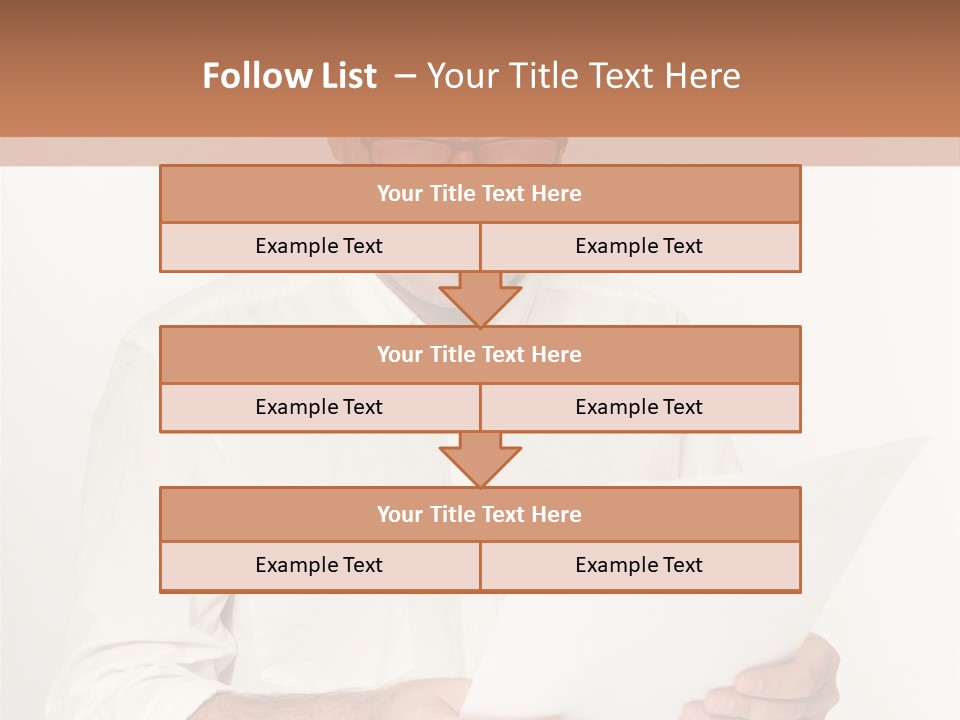 A Man Holding A Piece Of Paper In His Hands PowerPoint Template