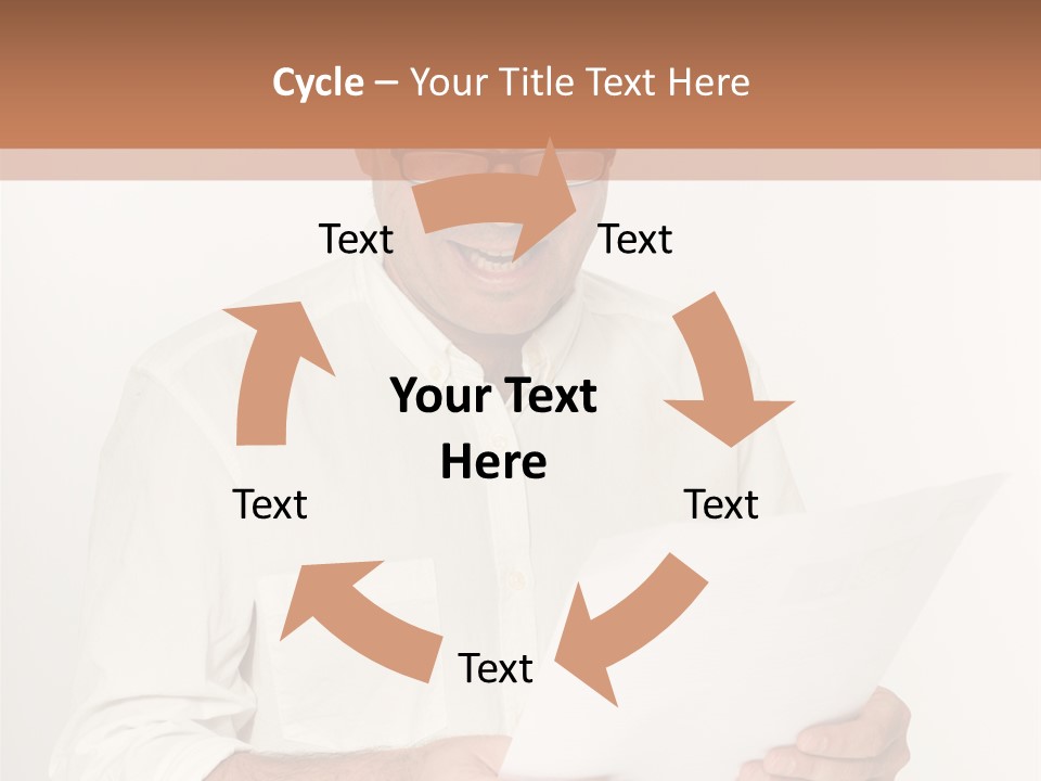 A Man Holding A Piece Of Paper In His Hands PowerPoint Template
