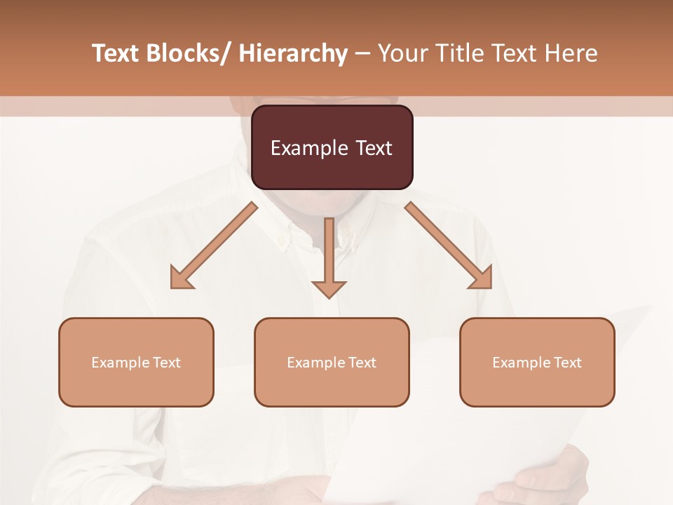 A Man Holding A Piece Of Paper In His Hands PowerPoint Template