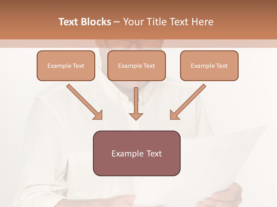 A Man Holding A Piece Of Paper In His Hands PowerPoint Template