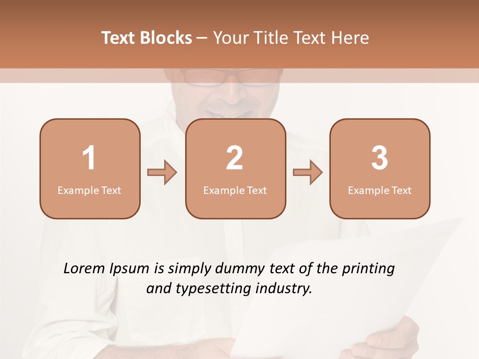 A Man Holding A Piece Of Paper In His Hands PowerPoint Template