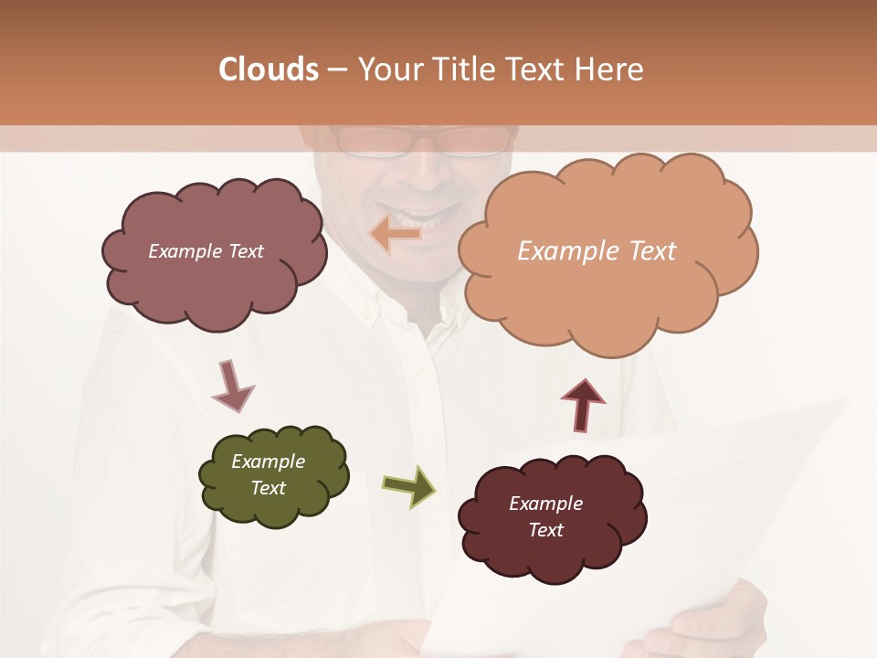 A Man Holding A Piece Of Paper In His Hands PowerPoint Template