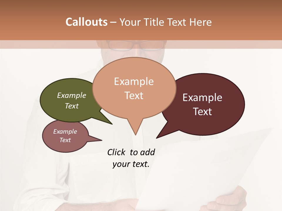 A Man Holding A Piece Of Paper In His Hands PowerPoint Template