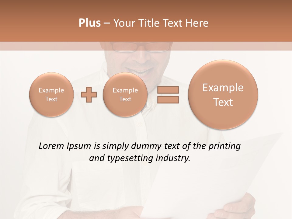 A Man Holding A Piece Of Paper In His Hands PowerPoint Template