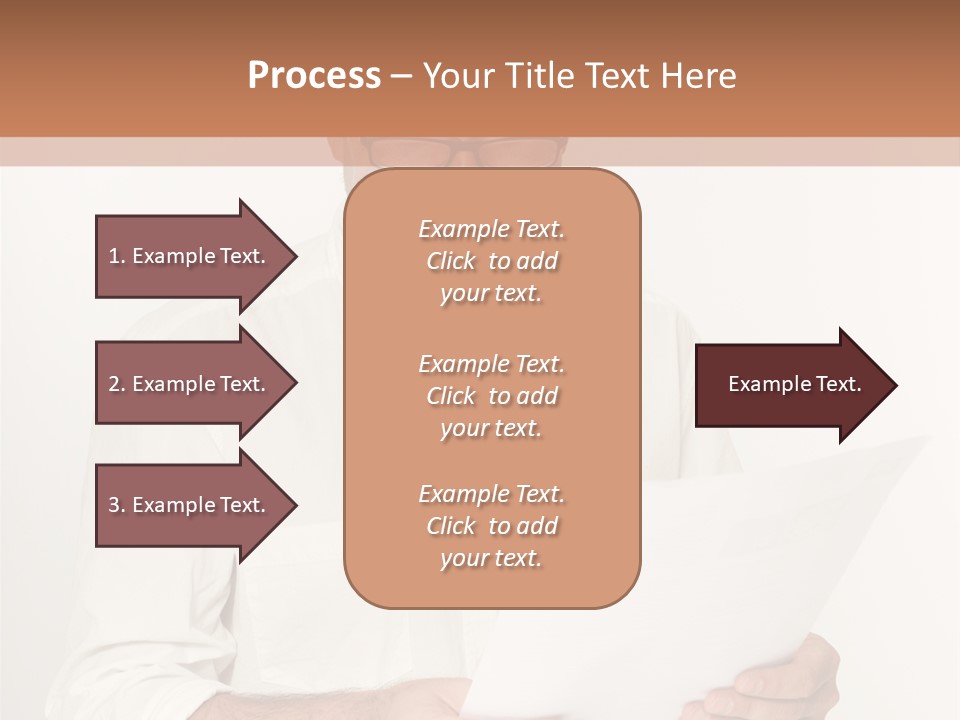 A Man Holding A Piece Of Paper In His Hands PowerPoint Template
