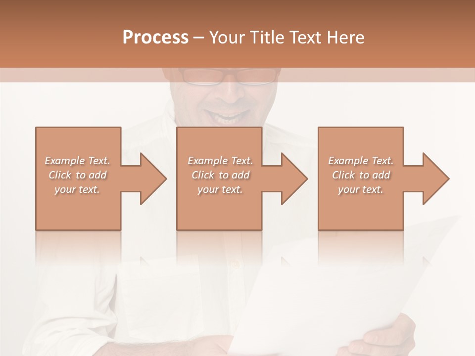 A Man Holding A Piece Of Paper In His Hands PowerPoint Template