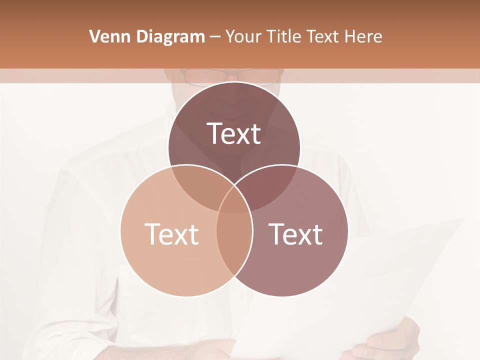 A Man Holding A Piece Of Paper In His Hands PowerPoint Template