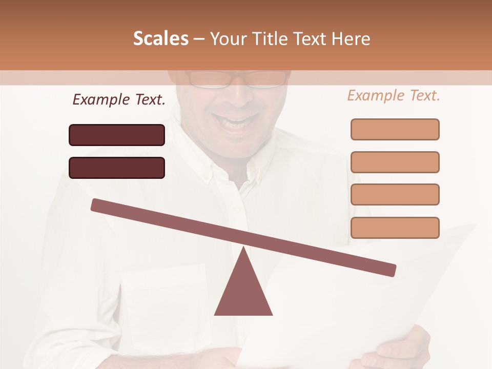 A Man Holding A Piece Of Paper In His Hands PowerPoint Template