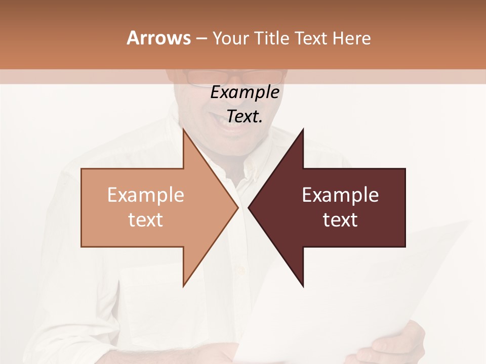 A Man Holding A Piece Of Paper In His Hands PowerPoint Template