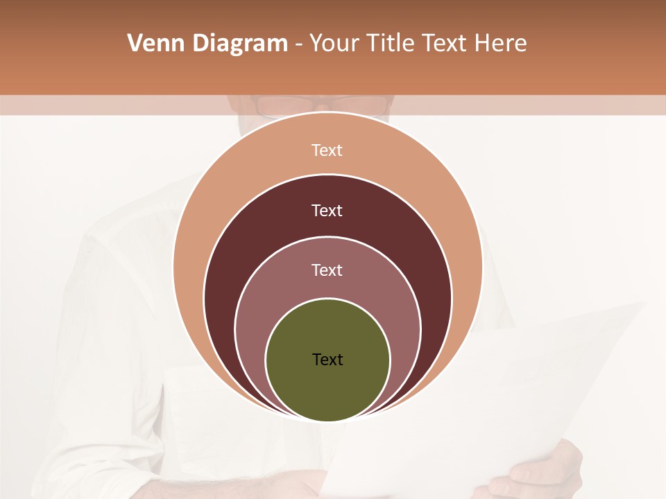 A Man Holding A Piece Of Paper In His Hands PowerPoint Template