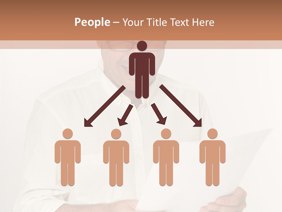 A Man Holding A Piece Of Paper In His Hands PowerPoint Template