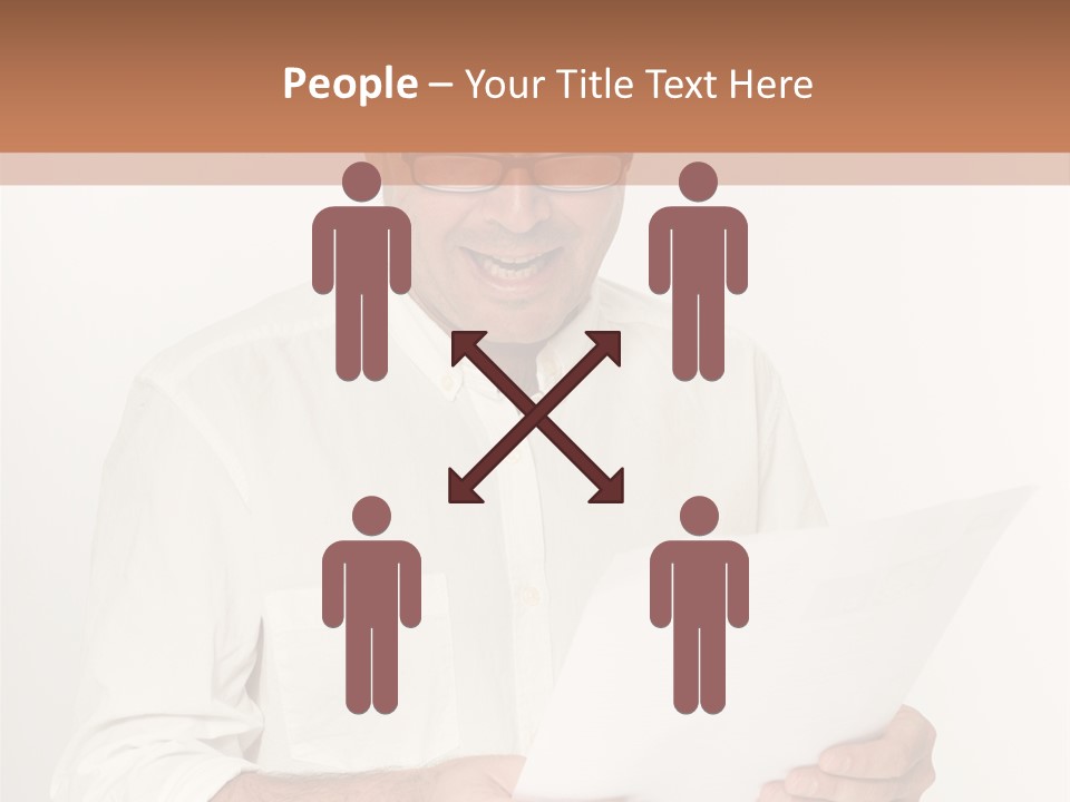 A Man Holding A Piece Of Paper In His Hands PowerPoint Template