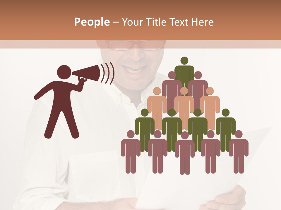 A Man Holding A Piece Of Paper In His Hands PowerPoint Template