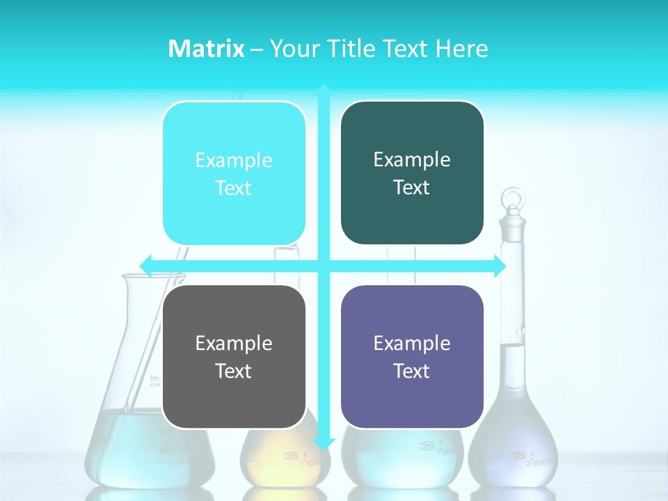 A Group Of Flasks And Beakles With Liquid In Them PowerPoint Template