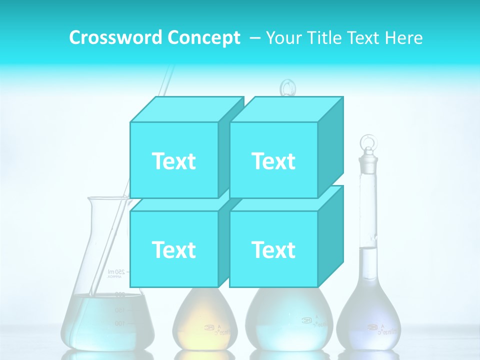 A Group Of Flasks And Beakles With Liquid In Them PowerPoint Template