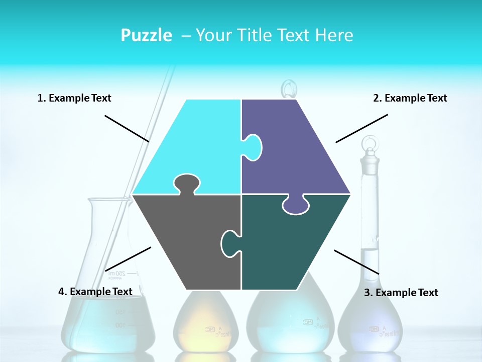 A Group Of Flasks And Beakles With Liquid In Them PowerPoint Template