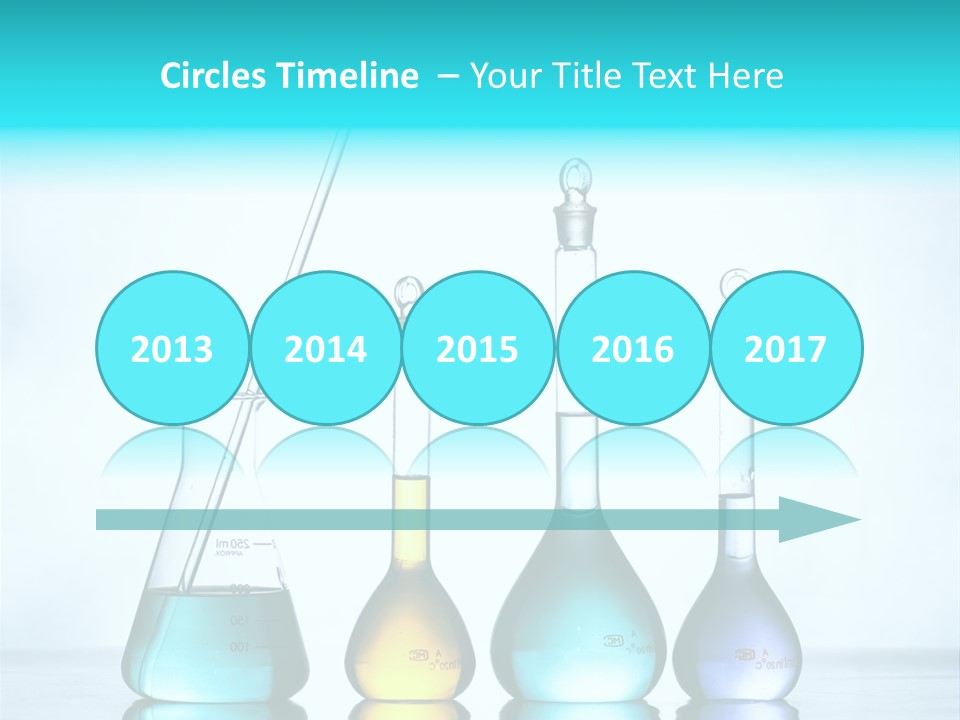 A Group Of Flasks And Beakles With Liquid In Them PowerPoint Template