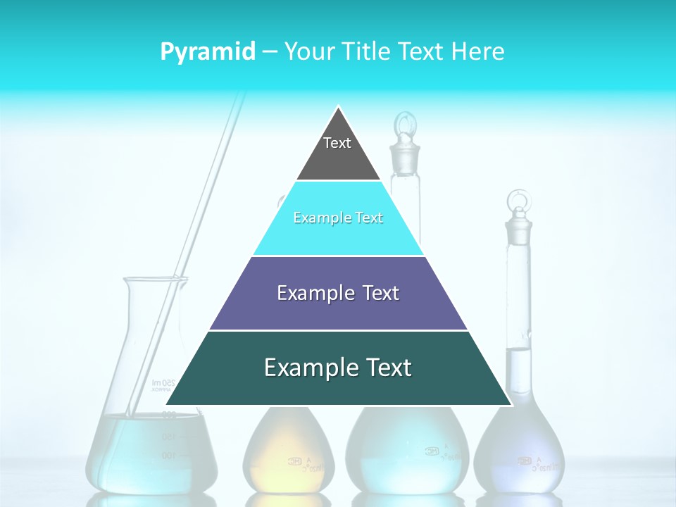 A Group Of Flasks And Beakles With Liquid In Them PowerPoint Template