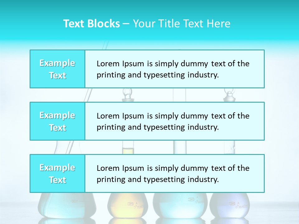 A Group Of Flasks And Beakles With Liquid In Them PowerPoint Template