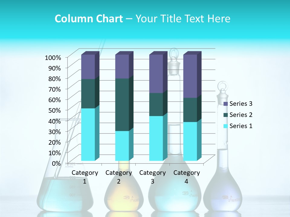 A Group Of Flasks And Beakles With Liquid In Them PowerPoint Template