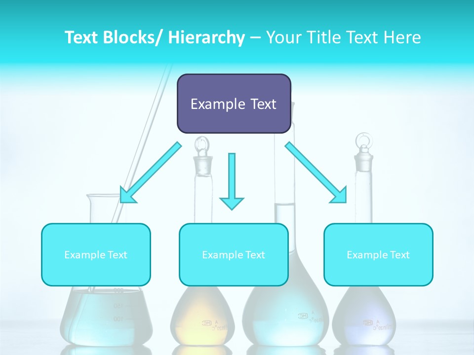 A Group Of Flasks And Beakles With Liquid In Them PowerPoint Template