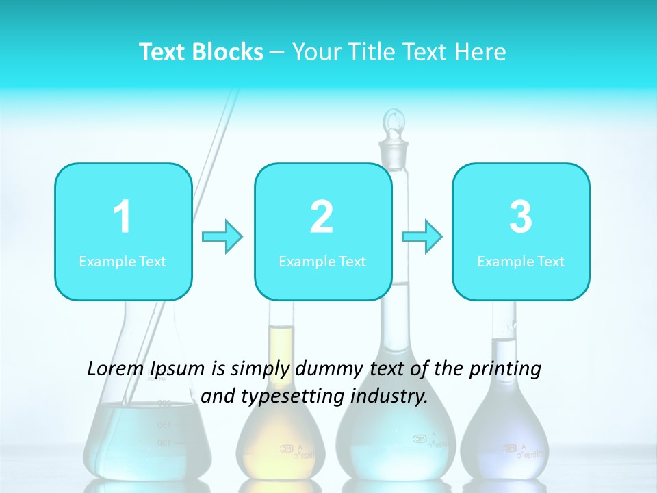 A Group Of Flasks And Beakles With Liquid In Them PowerPoint Template