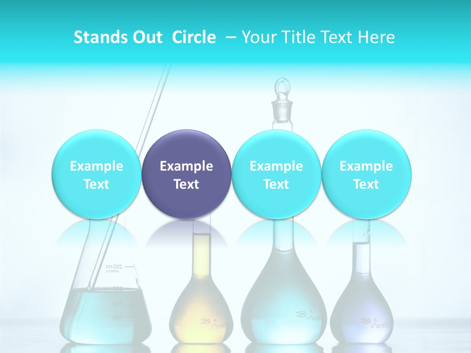 A Group Of Flasks And Beakles With Liquid In Them PowerPoint Template